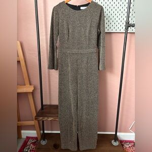 ALI & JAY Textured Brown Jumpsuit NWT